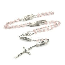 Zeiwohndc Gothic Jewelry Hematite Rosaries Beads Long Chain Necklaces Men Women Blue Pink