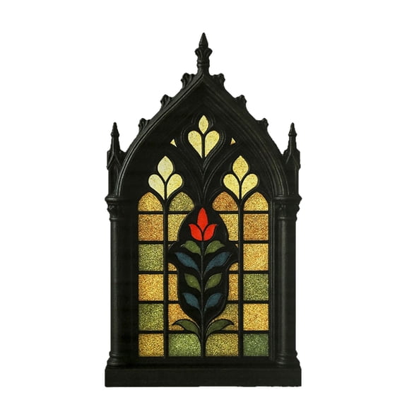 Zeiwohndc Gothic Wall Decors Wooden Arched Cathedral Window Frame Hanging Ornament Gift
