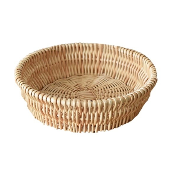 Zeiwohndc Hand Woven Large Coiled Rye Straw Grass Country Primitive Basket