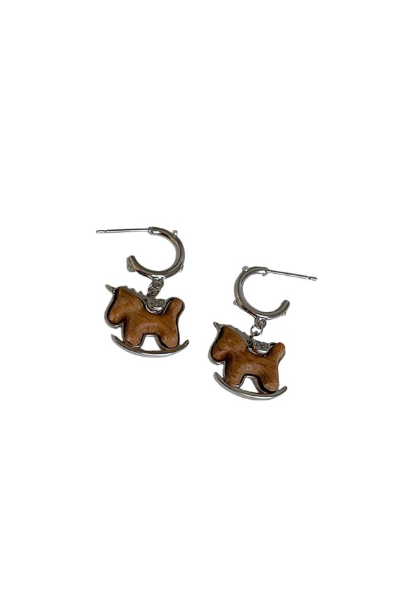 Handcrafted Rocking Horse Shaped Earrings Ear Accessories For Everyday Wear