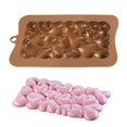 thumbnail image 1 of Zeiwohndc Handmade 3D Soap Bar Craft Kitchen Baking Mold Heart Pattern Chocolate Shape, 1 of 8