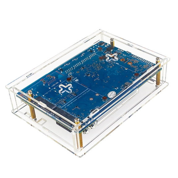 Zeiwohndc Heat Sink Case for Banana Pi Acrylic Enclosure DIY Support Cooling Fan