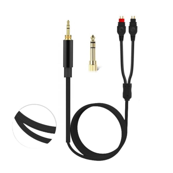 Zeiwohndc HiFi Audios Cable with 6.35mm Adapter For HD580 HD600 HD650 HD660 HD660S