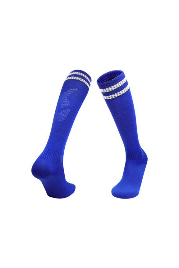 High Execution Football Stockings Reinforced Heel Dampness Wicking Two Stripe Athletic Staff Stockings