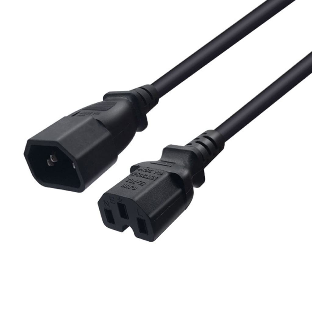 Zeiwohndc IEC 320 C14 Male to IEC 320 C15 Power Cable Cord for Laptops
