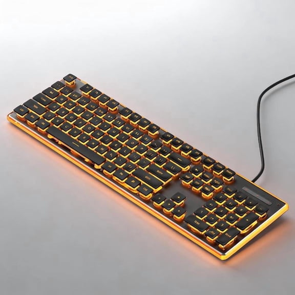 Zeiwohndc IPX4 Waterproof Dustproof 104Key Silents Keyboards Cord Backlit Mechanical