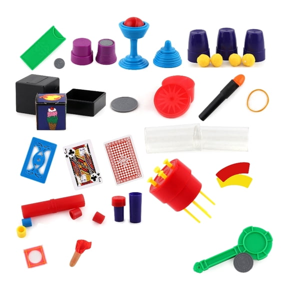 Zeiwohndc Illusion Magical Tricks Set for Kids Includes Wand and Various Props