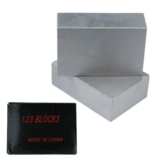 Zeiwohndc Industrial 123 Blocks Accurate Iron Blocks 2pcs for Heavy Duty Use & Precisions