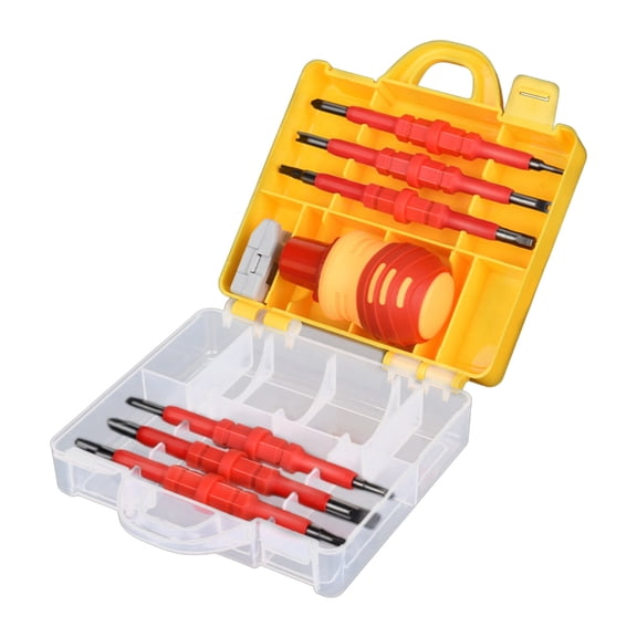 Zeiwohndc Insulated Screwdriver Set, 14 in 1 Electrician Tools Magnetic Screwdriver Set