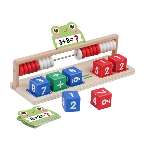 Zeiwohndc Interactive Wooden Abacus Toy for Children Home School Educational Play