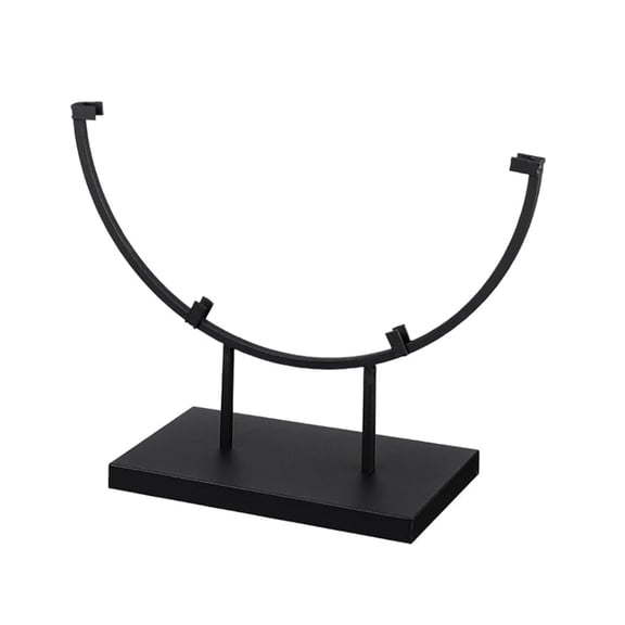 Zeiwohndc Iron Stained Glass Art Display Stand for Circular Plate Picture Desktop Use