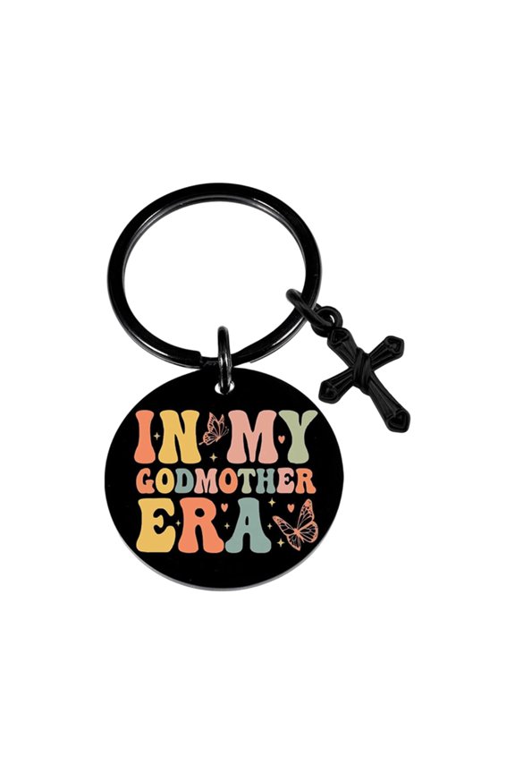 Keepsakes Keychain For Godparents Stainless Steel Personalize Gift