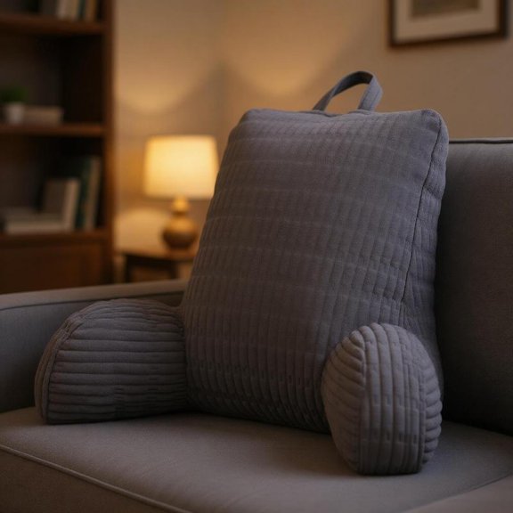 Zeiwohndc Large Backrest Cushion With Arms For Bed Sofa Reading Watching TV Or Working