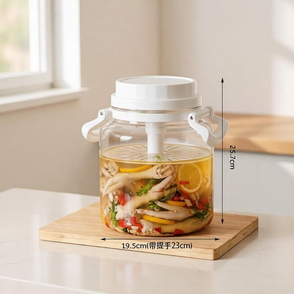 Zeiwohndc Large Capacity Sealing Jar For Pickles Sauces Pickled Vegetables Container