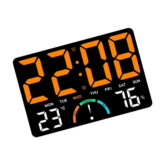 Zeiwohndc Large Screen Indoor Thermometers Hygrometer Weather Stations Clock Week