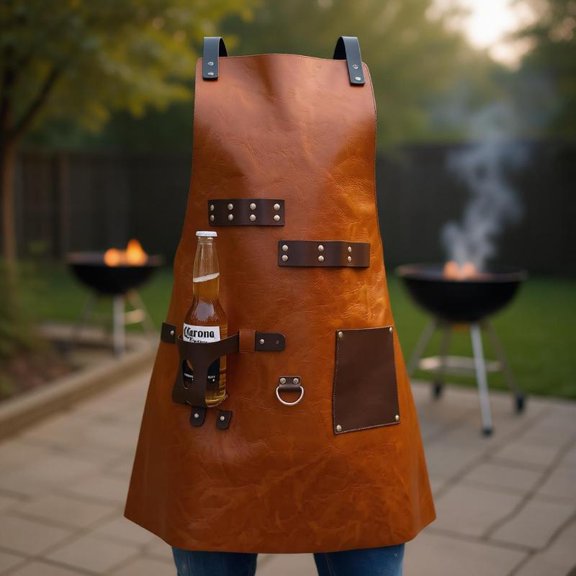 Zeiwohndc Leather Apron Ideal For Outdoor Activities Easy To Maintain And Clean