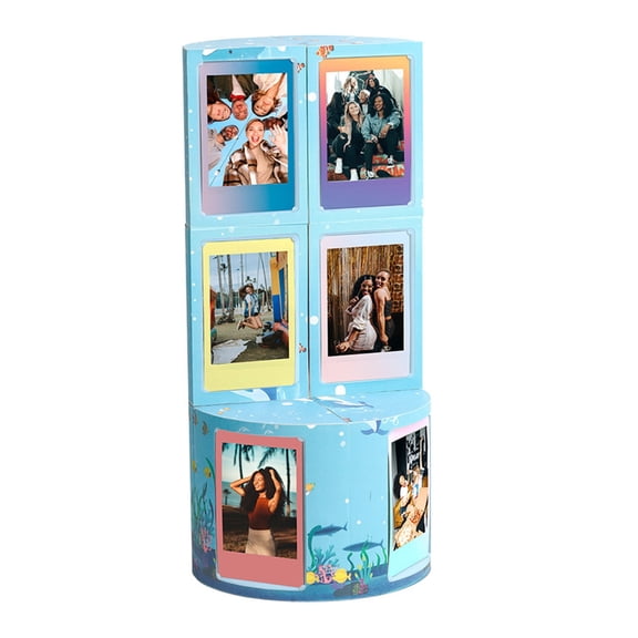 Zeiwohndc Light Cube Photo Frame for 3" Pictures for Office, Kitchen Display Photos
