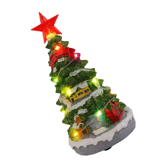 Zeiwohndc Lighted Christmas Tree Music Box Musical Christmas Tree Tabletop Decorations