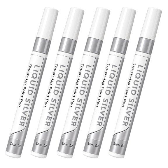 Zeiwohndc Liquid Silver Chip Cover Pen for Small Paint Loss, Controlled Tip, Car Wheel Detail, Home Appliance Finish Care