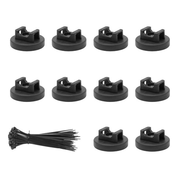 Zeiwohndc Magnetic Wire Management System with 10 Holders & 20 Tie for Clutter Easy