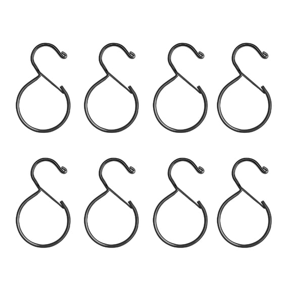 Zeiwohndc Metal S Hook Rustproof Spring Lock Design for Home Storage