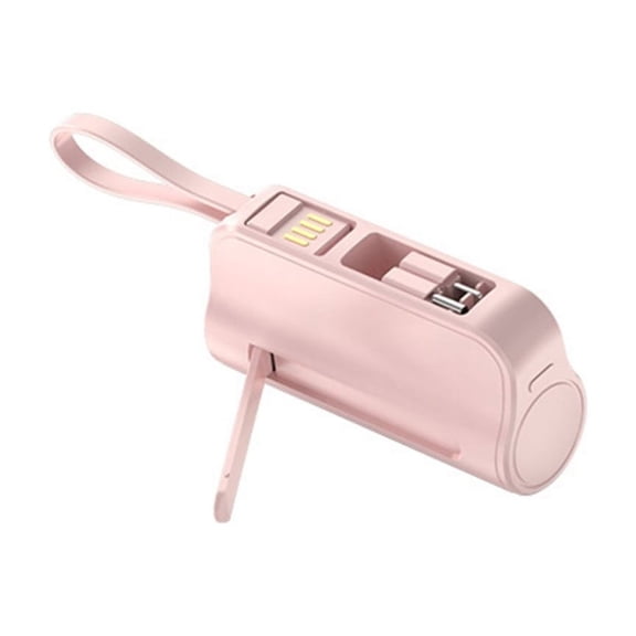 Zeiwohndc Mini 5000mAh Capsules Power Banks with Builts In Stand and Cable for Easy Travel