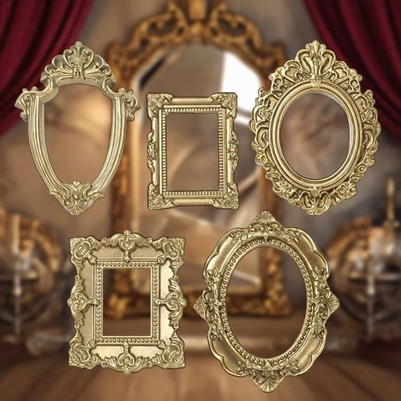 Zeiwohndc Mini Gold Picture Frame Tiny Antique Photo Frame Tiny Baroques Ornate Frame