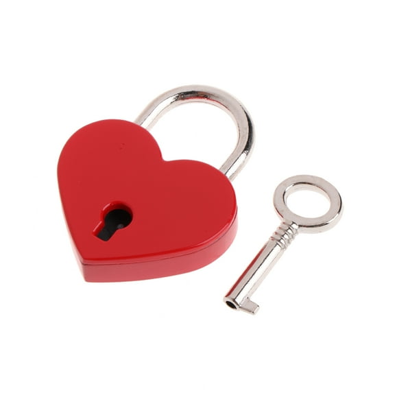 Zeiwohndc Mini Heart Shaped Lock with for Key Personalized Love Padlock for Anniversary