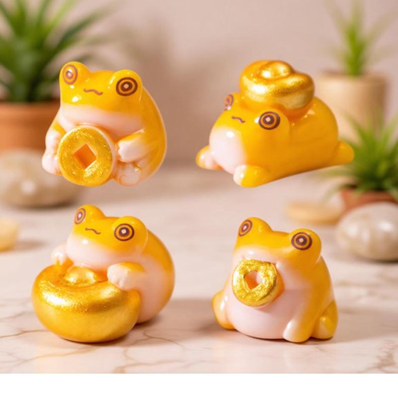 Zeiwohndc Mini Toads Tiny Toads Miniature Toads Figurine for Fairys Garden Accessories