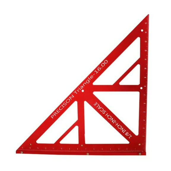 Zeiwohndc Multifunction Measuring Woodworking Triangular Angle Ruler 45 90 16 Inch Tool