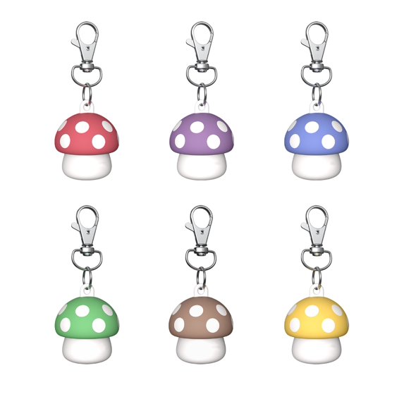 Zeiwohndc Multifunctional Silicone Lip Gloss Cap Keychain 6 Color Portable Cover