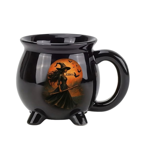 Zeiwohndc Multipurpose Cauldron Mug Ideal Hot Chocolate Soups Witch Cup Halloween Gift