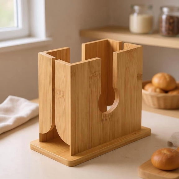 Zeiwohndc Multipurpose Wooden Bread Slicing Guide For Bagels English Muffins And More