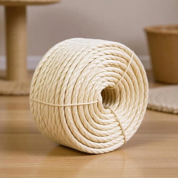 Zeiwohndc Natural Fiber Sisal Rope For Fixing Animal Scratching Post And Craft Accessory