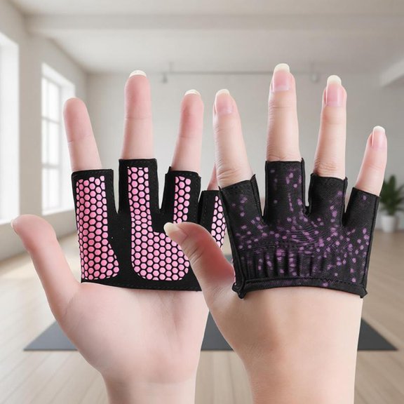 Zeiwohndc Nonslip Half Finger Exercise Gloves Comfortable Spandex For Sports Climbing