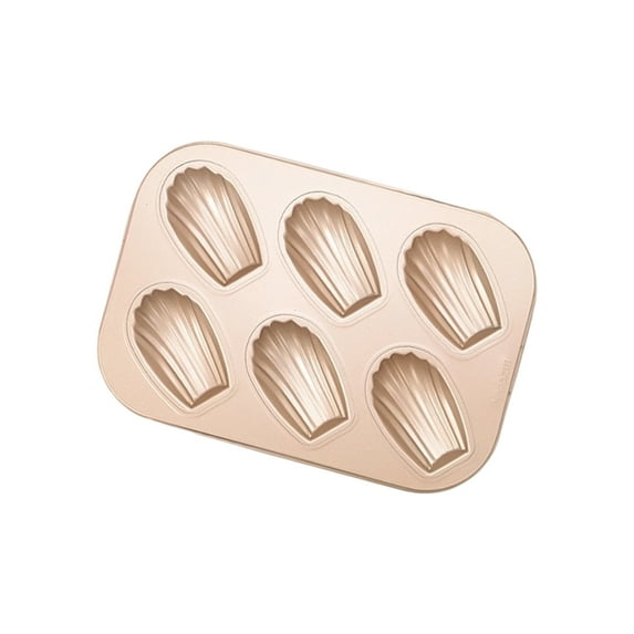 Zeiwohndc Nonstick Shell Shape Cake Pan 6/12 Cavity Carbon Steel Mold ...