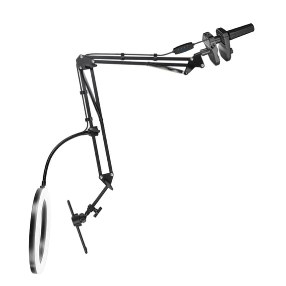 Zeiwohndc Overhead Camera Mount LED Phone Live Streaming Fill Light Easy to Install