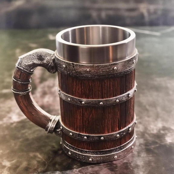 Zeiwohndc Oversized Beer Stein Resin Construction And Metal Inner Layer Drinking Cup