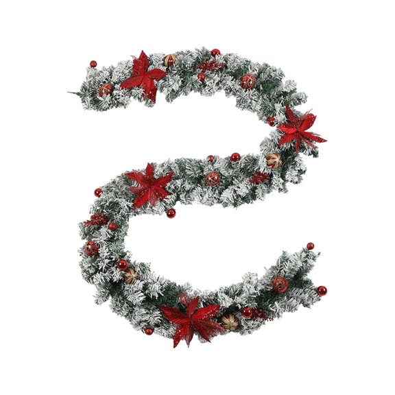 Zeiwohndc PVC Flocking Holiday Wreath for Door Multipurpose Seasonal Home Decoration
