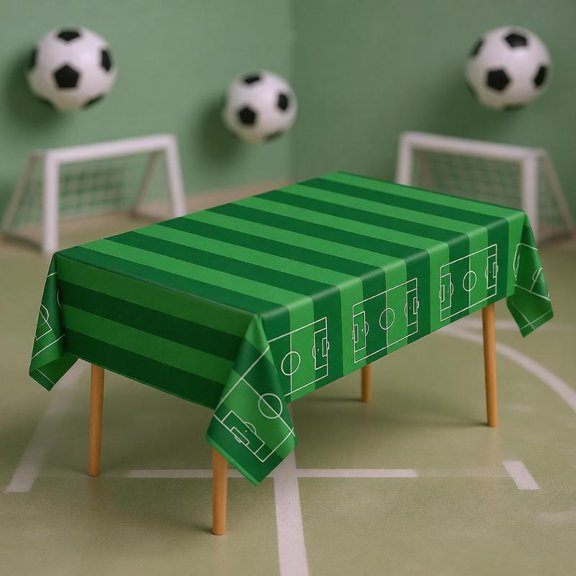 Zeiwohndc Pack Of 6 Disposable Sports Tablecloths In Two Different Athletic Themes