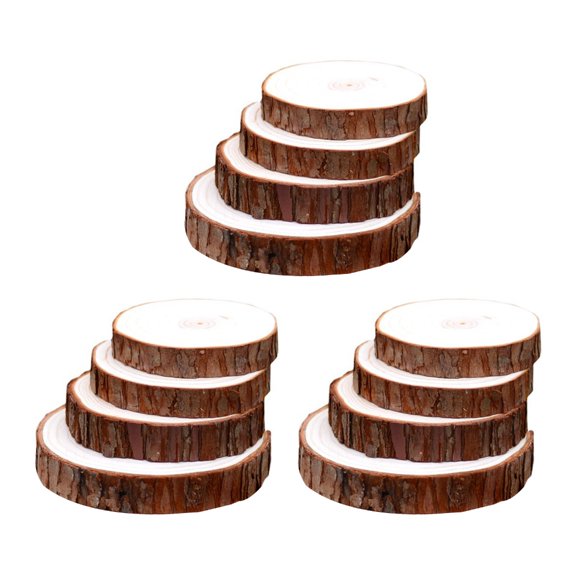Zeiwohndc Pack of 12 DIY Project Materials Featuring Tree Rings for Craft