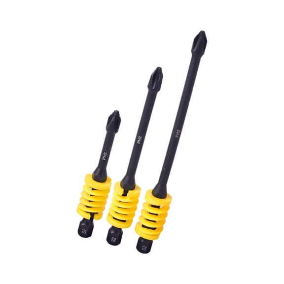Zeiwohndc Pack of 3 Auto Ejecting Anti Slip Bits Magnetic Screwdriver Tips 65/90/110mm