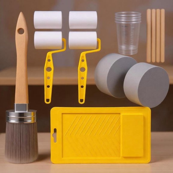 Zeiwohndc Paint Brush Roller Painting Supplies Set For Home Improvement And Hand Crafts