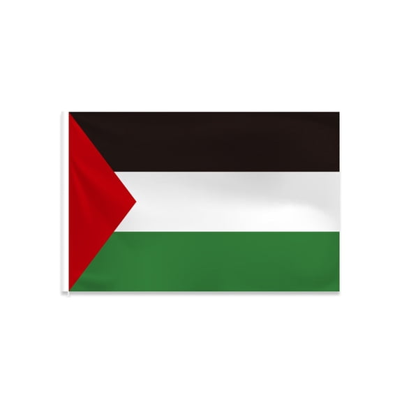 Zeiwohndc Palestinian Flag Polyester with Brass Eyelets - Ideal Islamitic Gift for Outdoor and Indoor - 90cm x 150cm - Ideal Islamitic Gift for Outdoor and Indoor