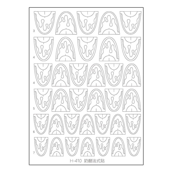 Zeiwohndc Paper French Nails Art Stickers With Delicate Lace Patterns Safe For Nails