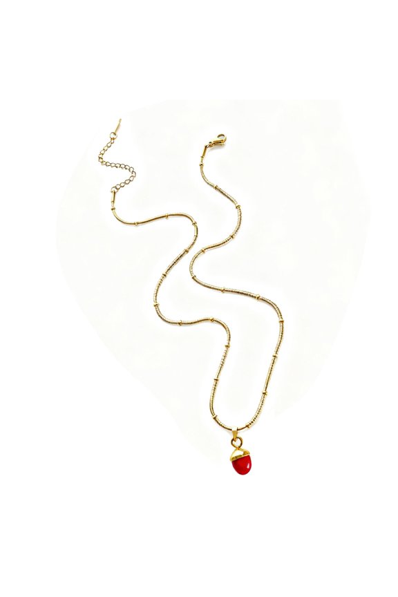 Pinecone Pendant Necklace Portable Comfort Stainless Steel Chain