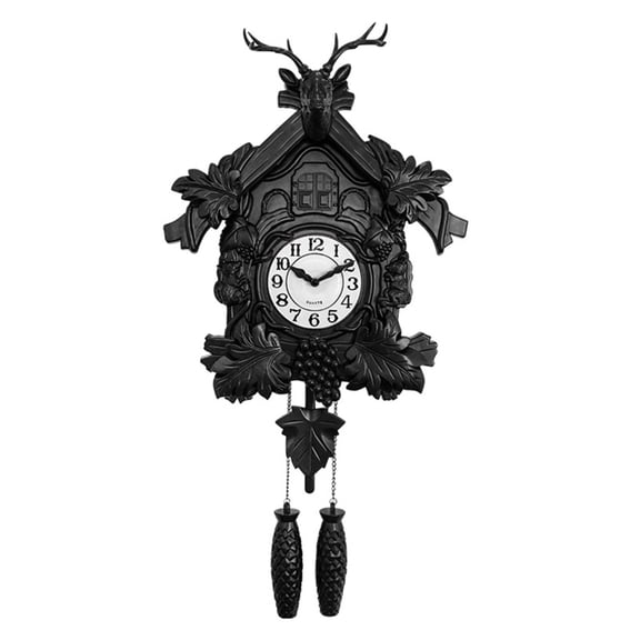Zeiwohndc Plastic and Aluminum Construction Wall Cuckoo Clock with Deer Head Shape