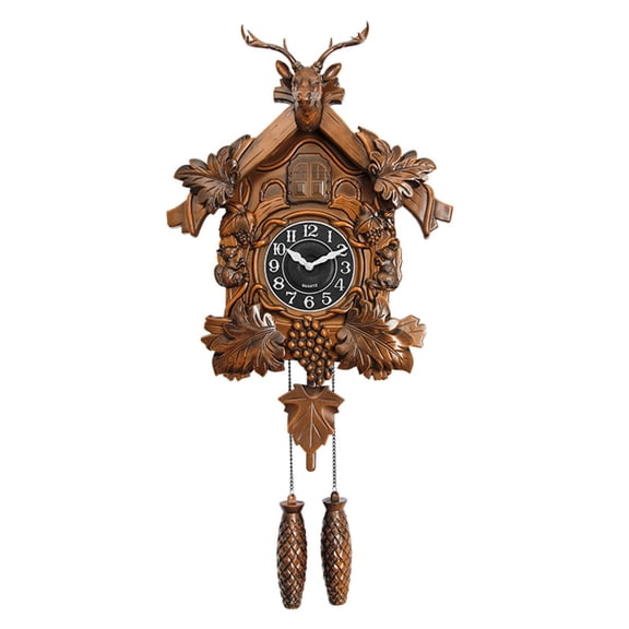 Zeiwohndc Plastic and Aluminum Construction Wall Cuckoo Clock with Deer Head Shape