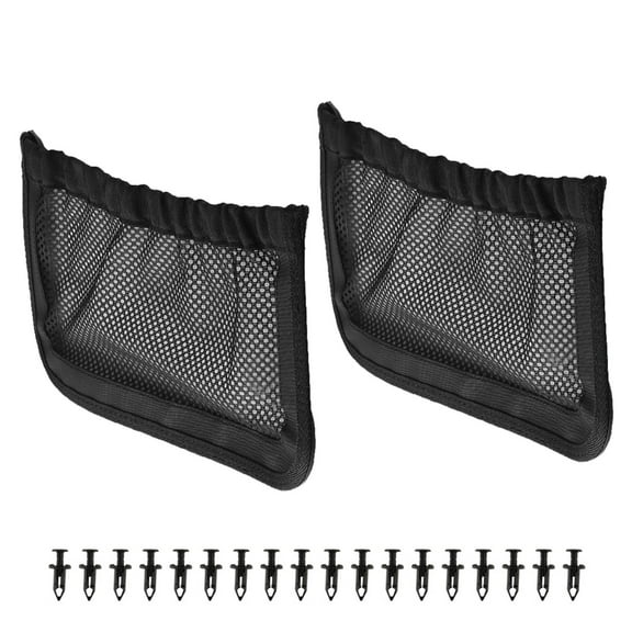 Zeiwohndc Polyester Fabric UTV Rear Cargo Bag Storage Basket with Adjustable Mesh Pockets