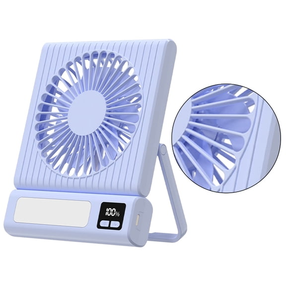 Zeiwohndc Portable Square Fan USB Rechargeable Desk Fan 1800mAh Strong Airflows Fan